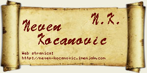 Neven Kocanović vizit kartica